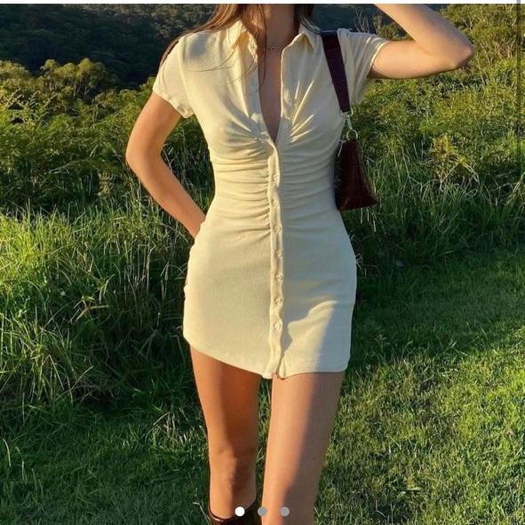 With Jean Alexa Dress In Buttercream